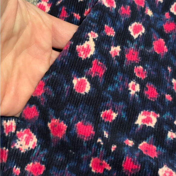 J. Crew Women's Floral Corduroy Bottoms - Pink and Navy Floral - Picture 5 of 6